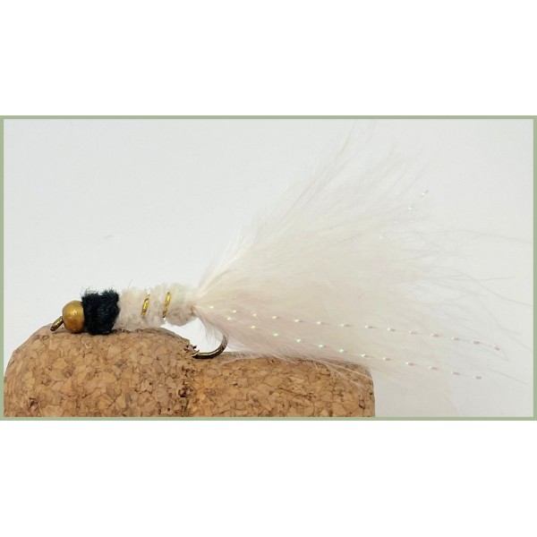 6 Woolly Bugger White Goldhead Per Pesca A Mosca – Scegli La Misura, Perfetti Per Trota - Foto 2